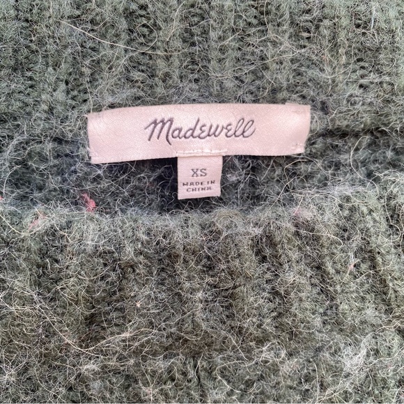 Madewell Charley Sweater | 30% Alpaca | Green | Size XS - Picture 9 of 13